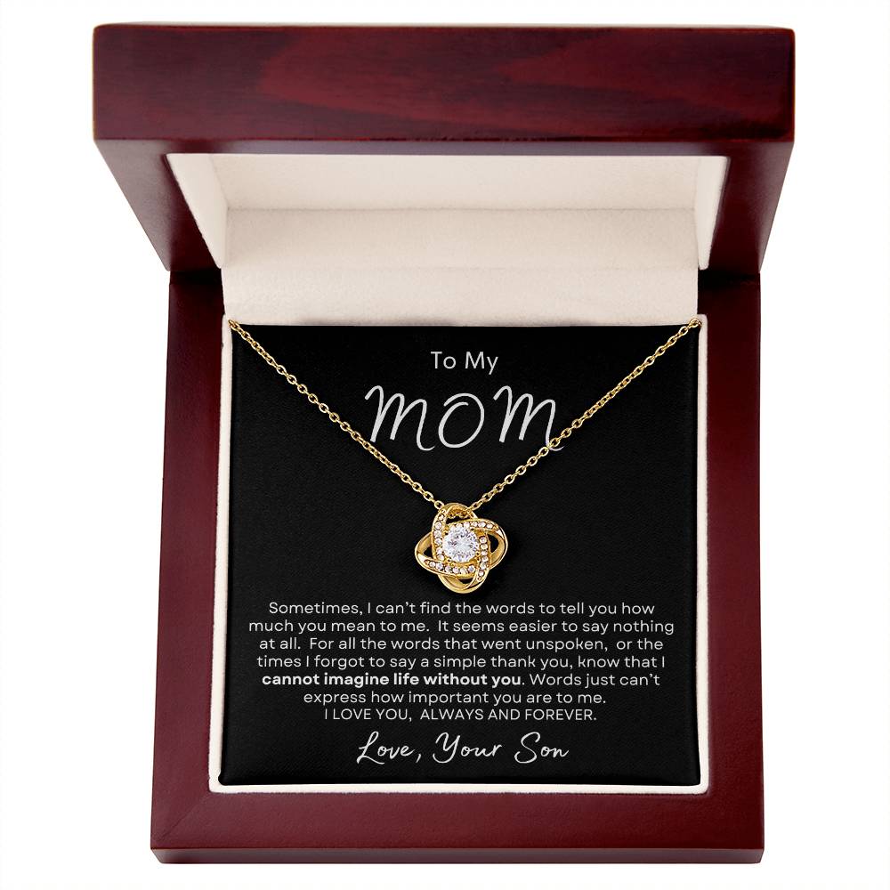 To My Mom Necklace, Mama, Gift From Son For Birthday, I Love Mom Mother Day Gift