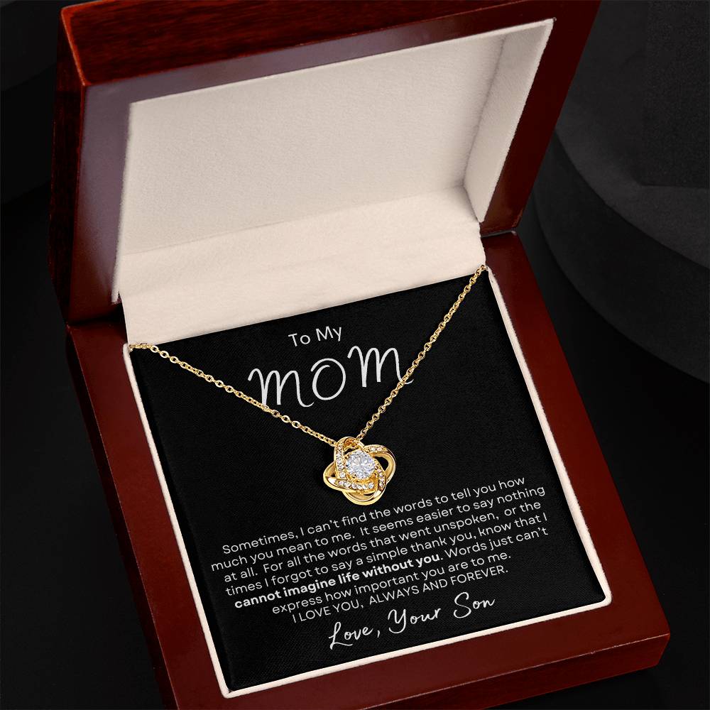 To My Mom Necklace, Mama, Gift From Son For Birthday, I Love Mom Mother Day Gift