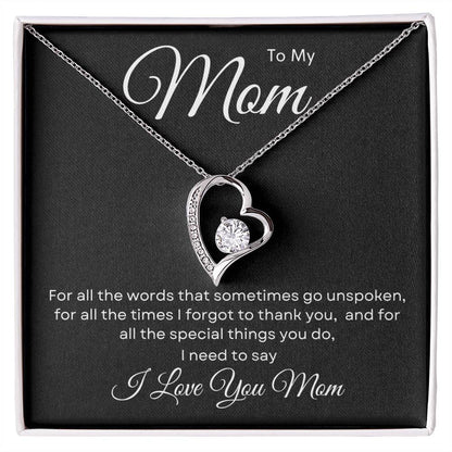 To My Mom Necklace Forever Love Necklace