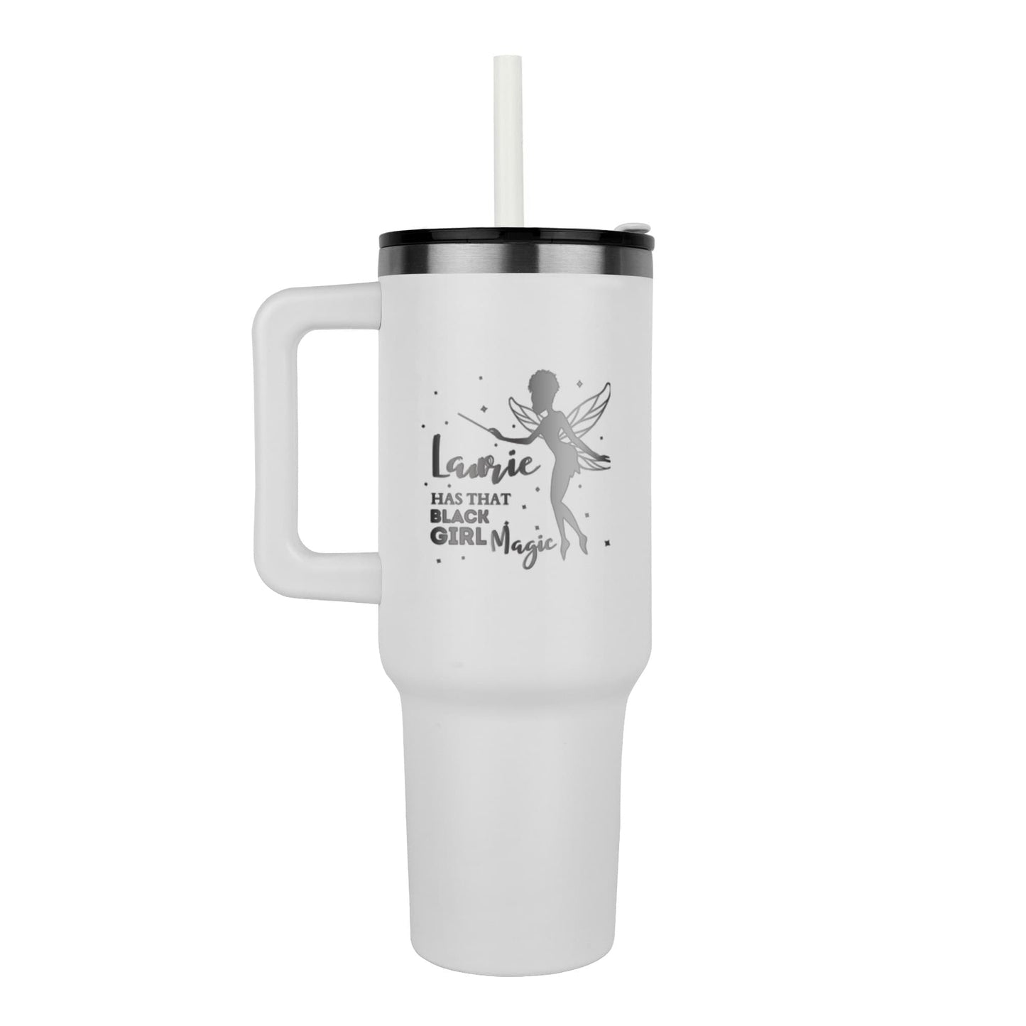 Black Girl Magic™ 40oz Engraved Tumbler — Personalized Stainless Steel Keepsake
