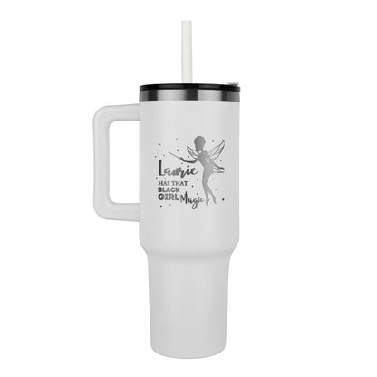 Black Girl Magic™ 40oz Engraved Tumbler — Personalized Stainless Steel Keepsake