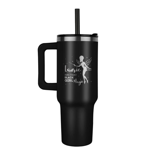 Black Girl Magic™ 40oz Engraved Tumbler — Personalized Stainless Steel Keepsake
