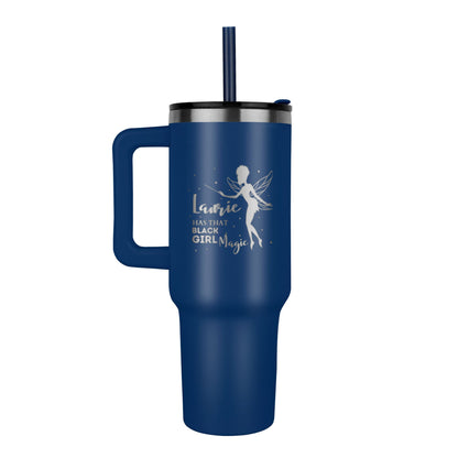 Black Girl Magic™ 40oz Engraved Tumbler — Personalized Stainless Steel Keepsake