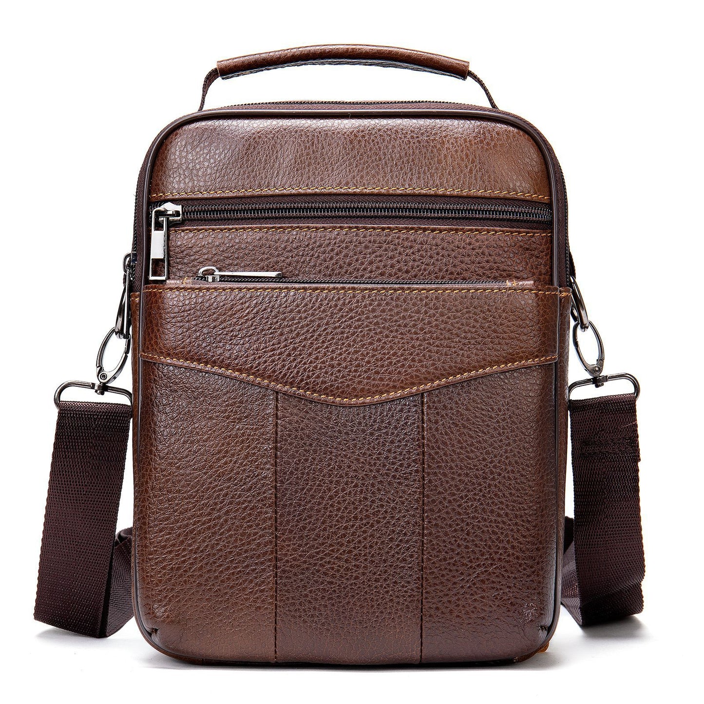 Business Leather Single-shoulder Bag