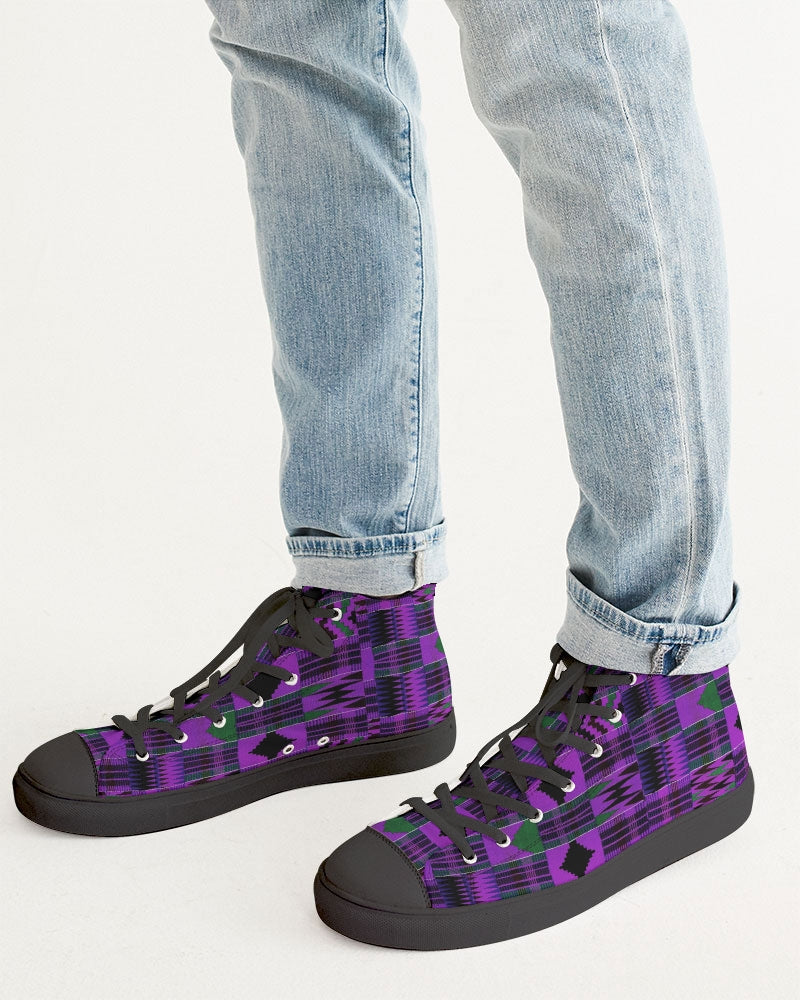 Custom Kente Sneakers - Purple