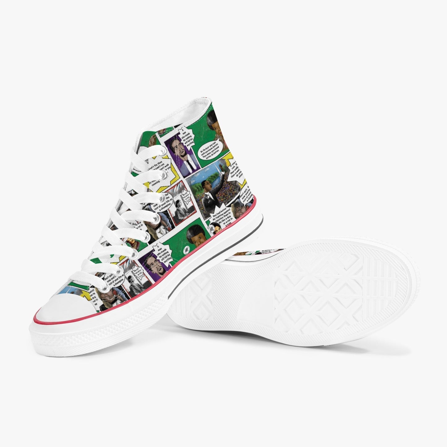 Black History Heroes High-Top Canvas Shoes