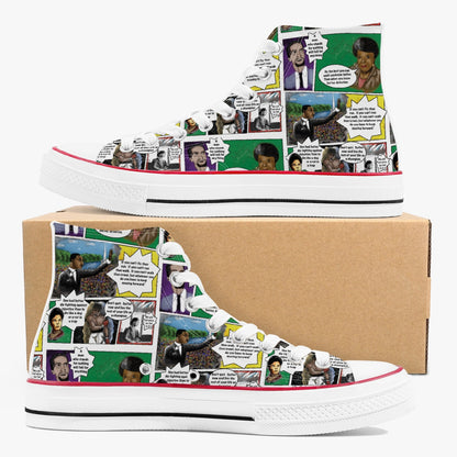 Black History Heroes High-Top Canvas Shoes