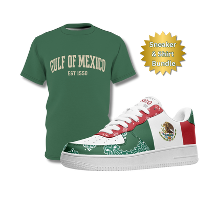 Mexico Flag AF1-Inspired Sneaker - Green Bundle