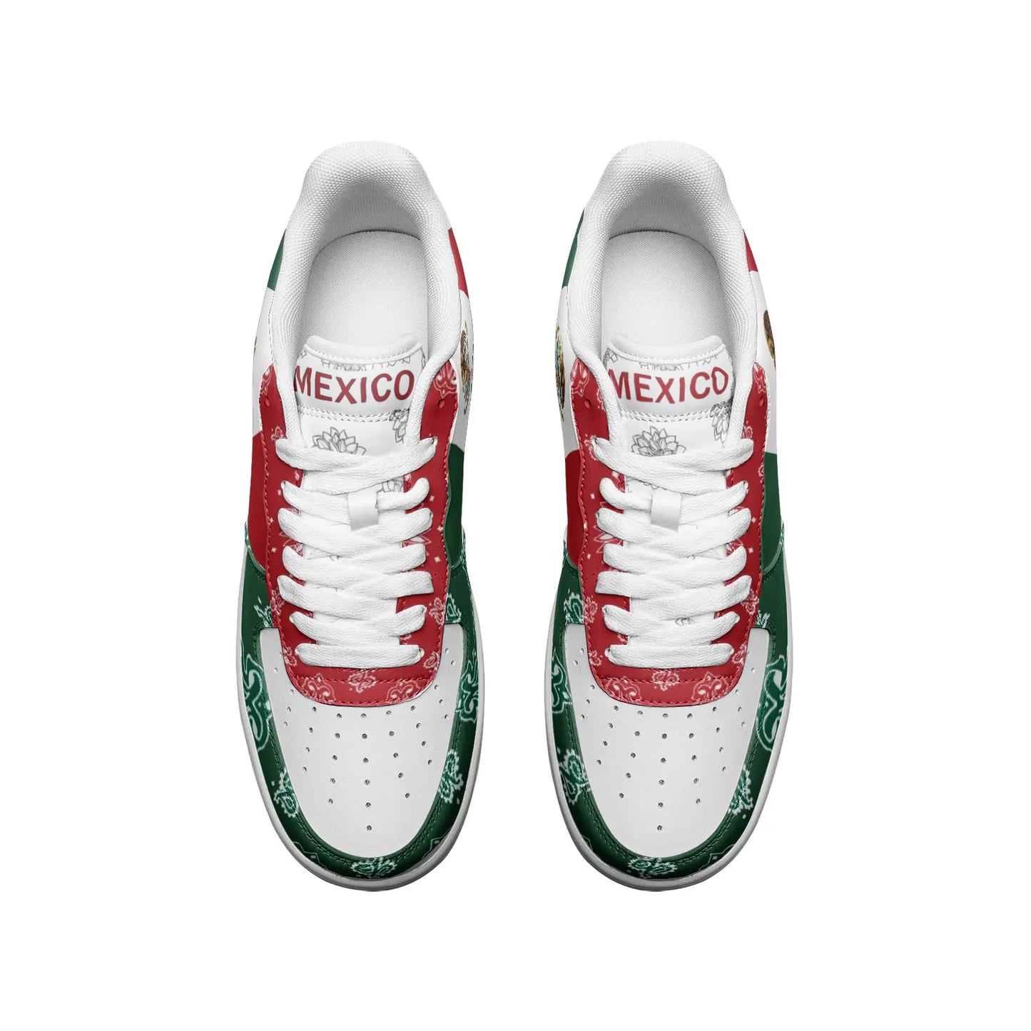 Mexico Flag Sneakers top view