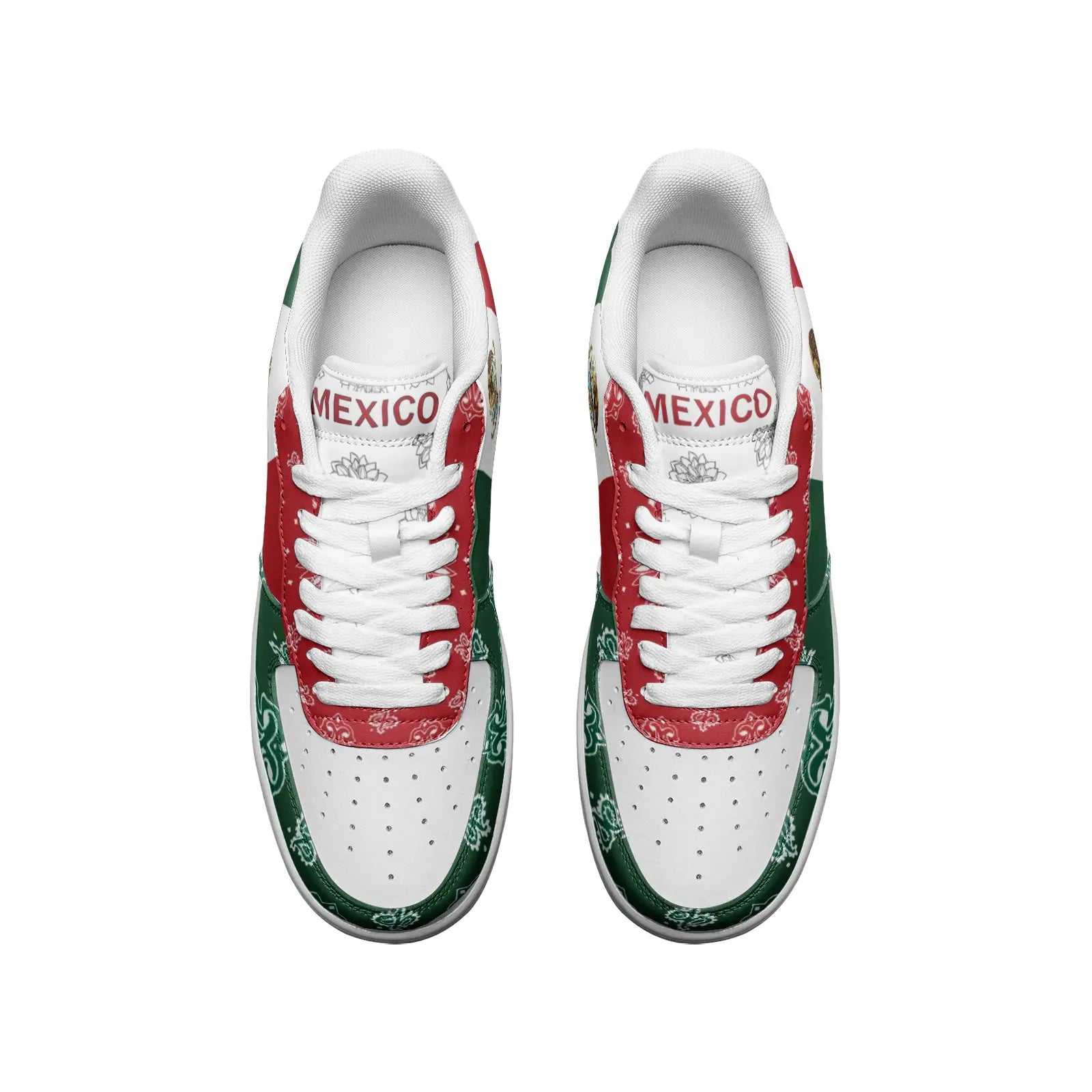 Mexico Flag Sneakers top view