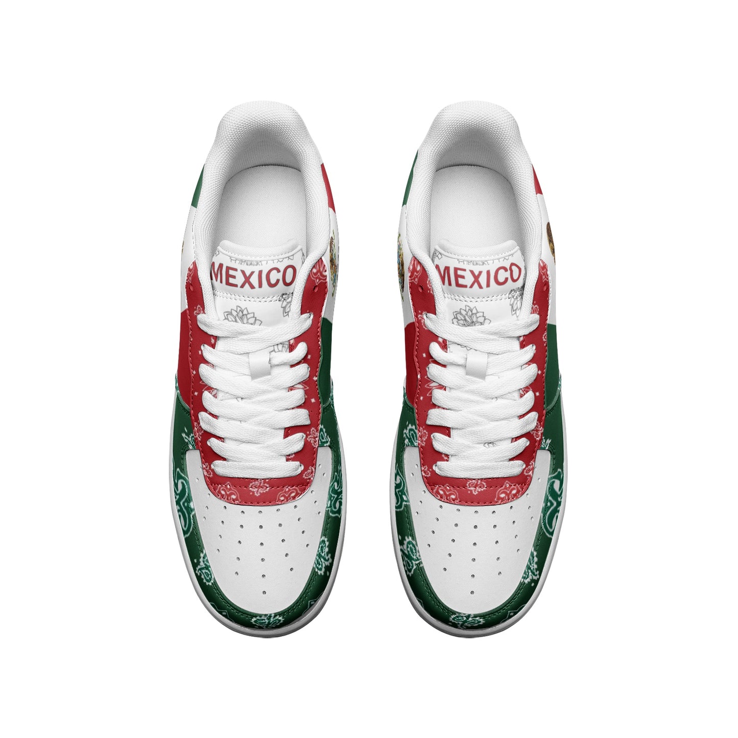 Mexico Flag Sneakers top view