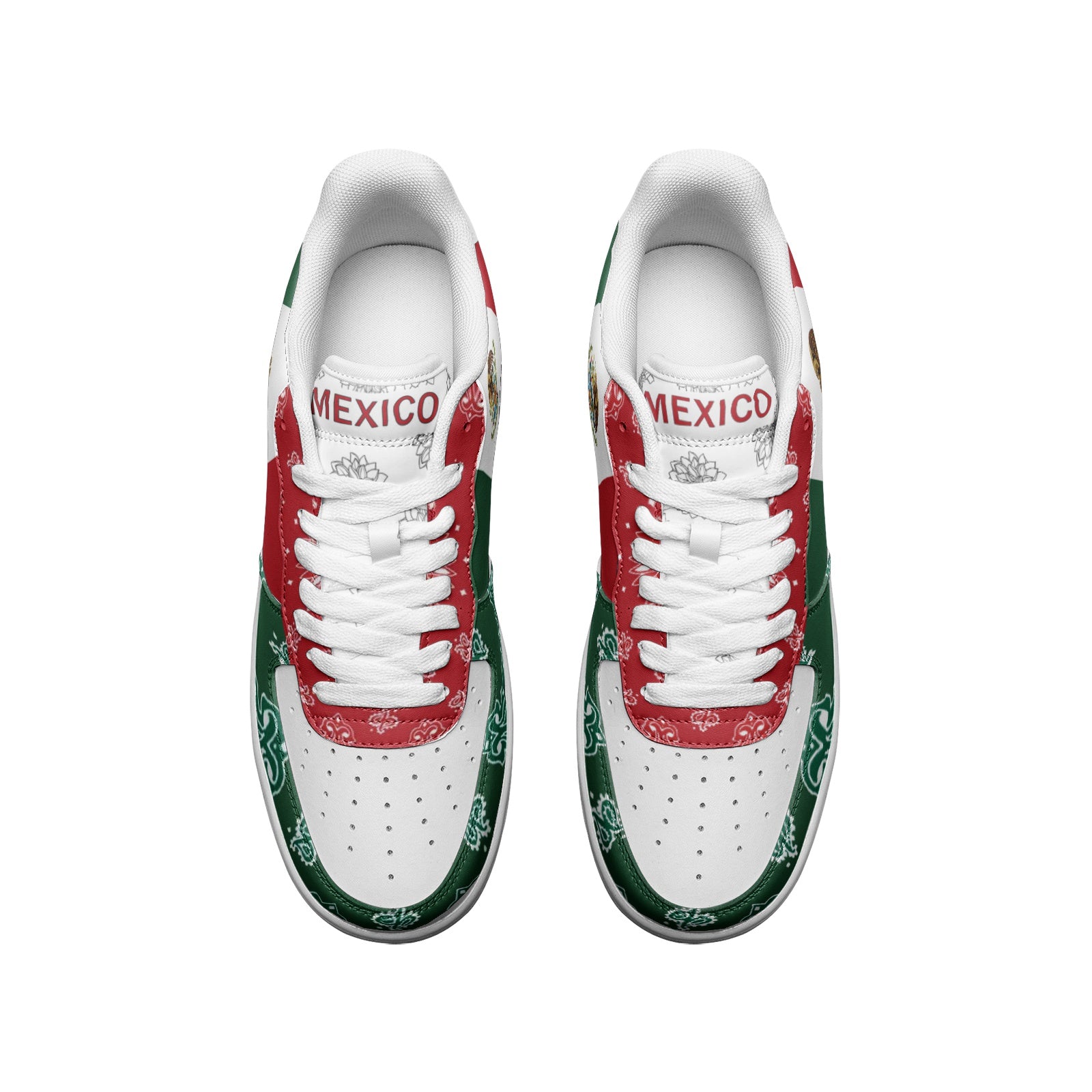 Mexico Flag Sneakers top view