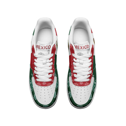 Mexico Flag Sneakers top view