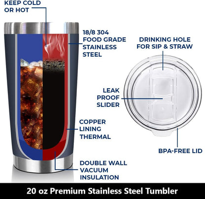 Personalized Dad Nutrition Facts Tumbler