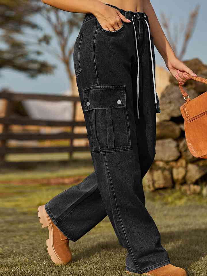 Straight Leg Cargo Jeans (5 colors)