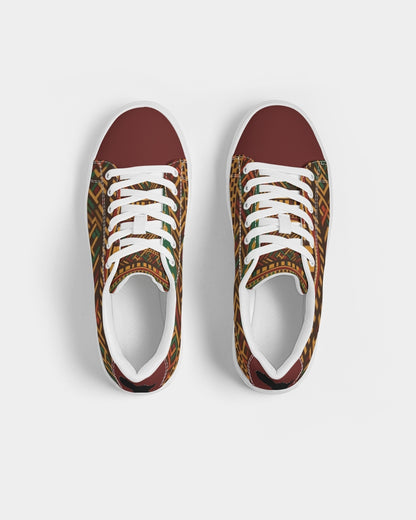 Kente 1.5 Women's Faux-Leather Sneaker -  Burgundy