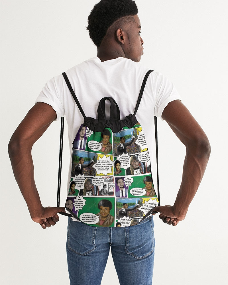 Black History Heroes Canvas Drawstring Bag