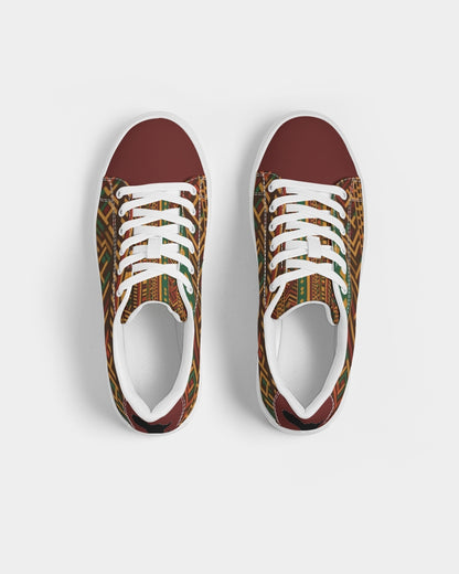 Kente African Print Men's Leather Sneaker