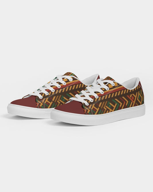 Kente African Print Men's Leather Sneaker