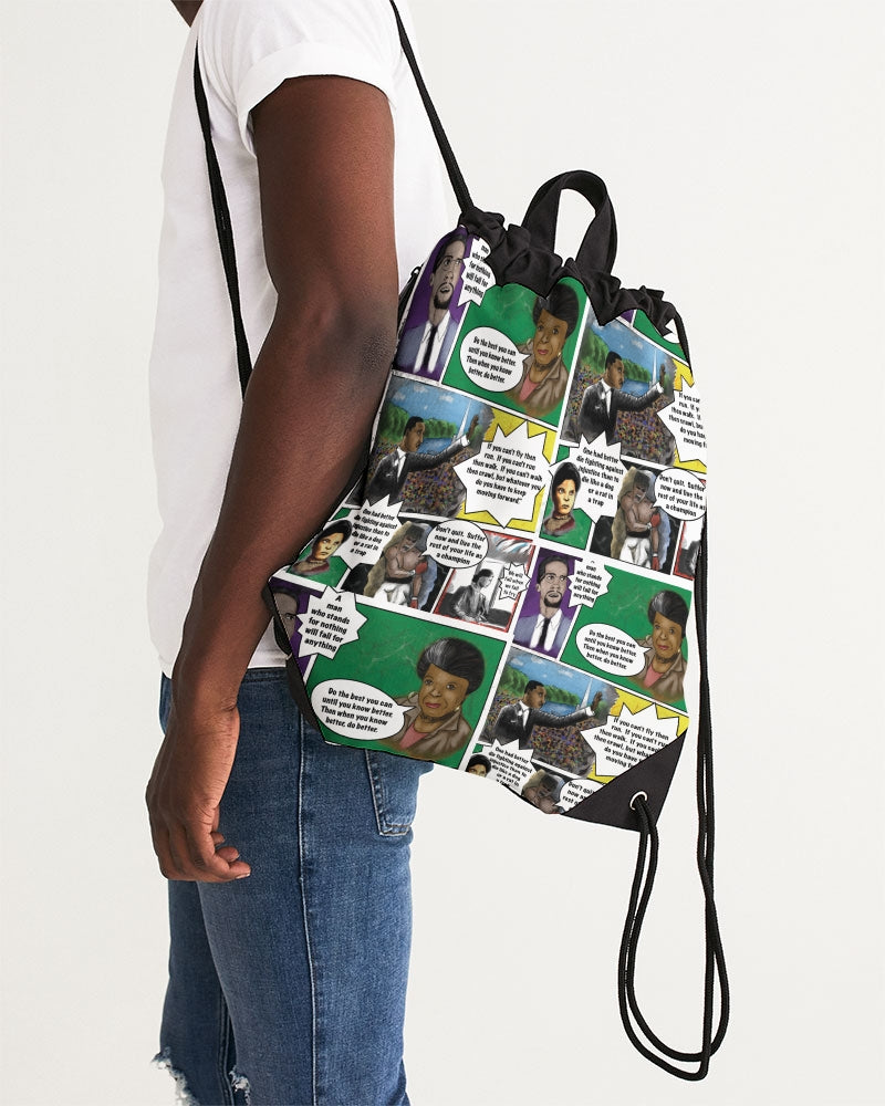 Black History Heroes Canvas Drawstring Bag