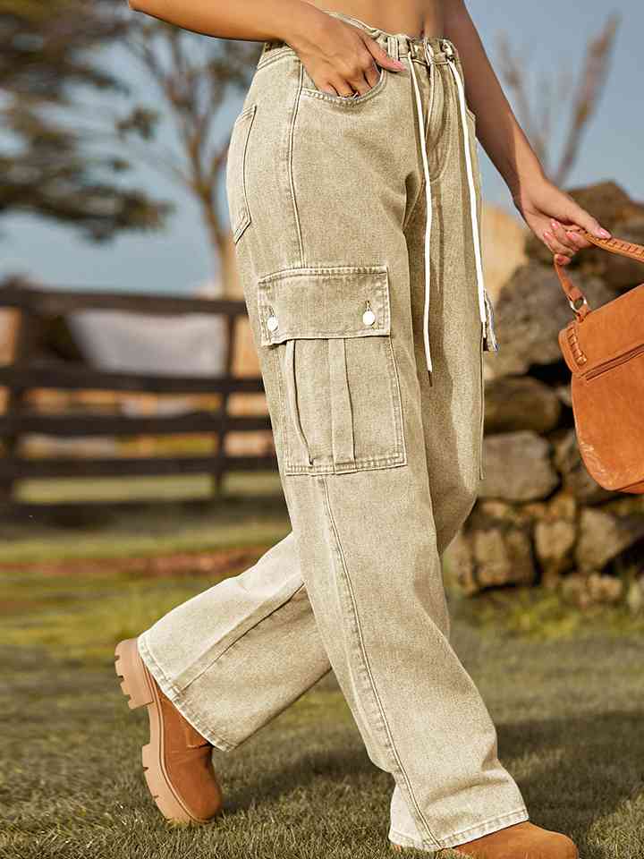 Straight Leg Cargo Jeans (5 colors)