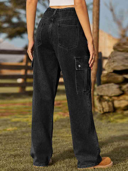 Straight Leg Cargo Jeans (5 colors)