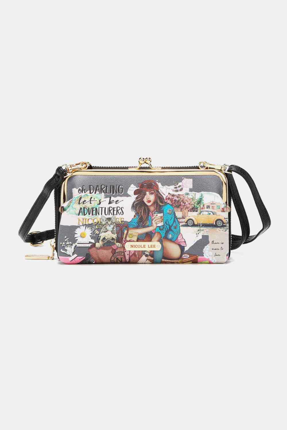 Nicole Lee Kiss Lock Crossbody Wallet (WON'T LAST!)