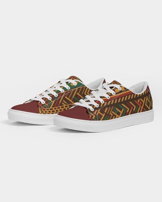 Kente African Print Women's Leather Sneaker