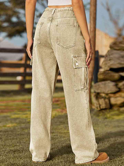 Straight Leg Cargo Jeans (5 colors)